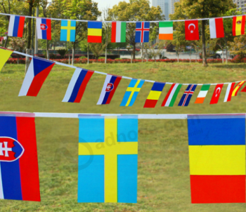 Pays banderoles drapeau national fabricant de drap de chaîne