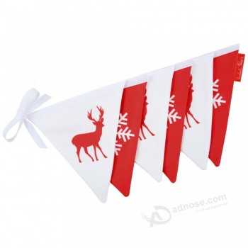 Driehoeksnaar banner viert vlag van kerstmisbunting