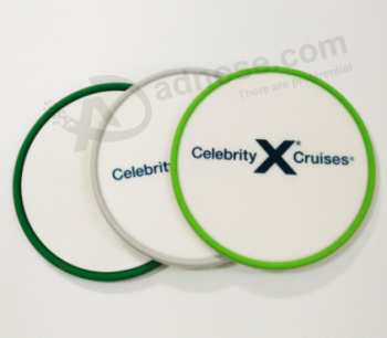 Wholesale custom logo soft pvc cup coaster set