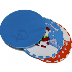 Custom beer cup mat round pvc rubber cup mat 