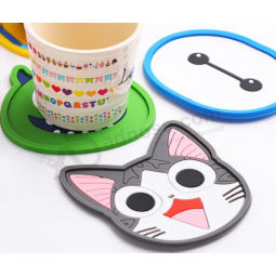 Cartoon silicone cup coaster with your own design