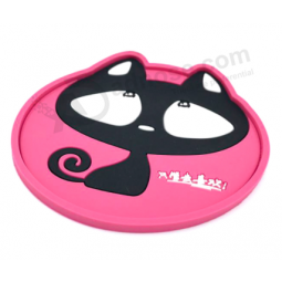 Candy Color Rubber Cartoon Cup Mat Coffee Coaster