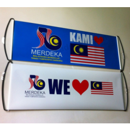 Custom Printed Retractable Fan Hand Scrolling Banner Flag with high quality and any size