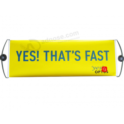 Hand Retractable Hand Rolling Flag Fan Scrolling Banner with high quality and any size