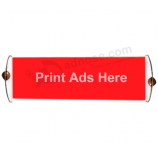 Printed logo hand rolling flag small scrolling banner with high quality and any size