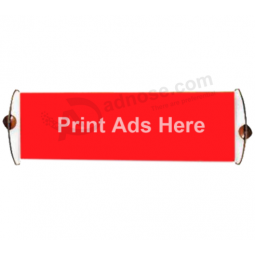 Printed logo hand rolling flag small scrolling banner with high quality and any size