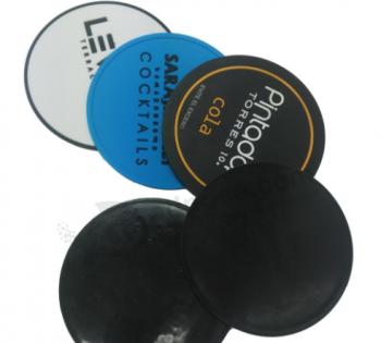 Round shape silicone coaster rubber drink coasters 