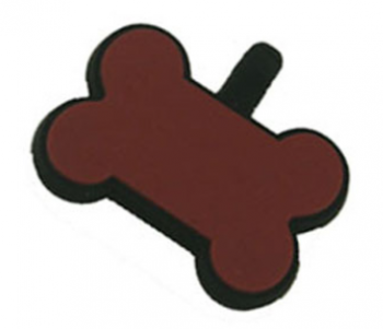 Forma de hueso divertida etiqueta de nombre de perro de silicona de diseño personalizado