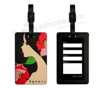 High quality rubber silicone luggage tags for girls