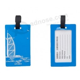Factory price silicone baggage name tag with strap