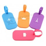 Shaped soft pvc plastic luggage tag no minimum order