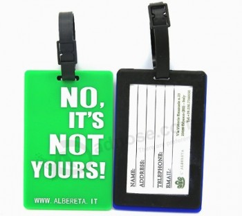 New design soft rubber material luggage tag no minimum