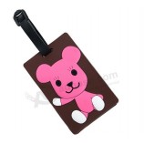 Best selling animal logo rubber luggage tag custom