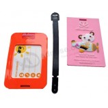 Wholesale soft pvc plastic luggage tag with strap