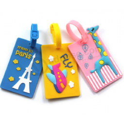 Bulk wholesale shaped airplane soft rubber luggage labels