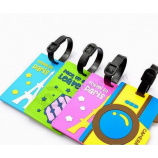 Silicone rubber luggage name tag with custom logo