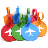 Etiqueta de equipaje de viaje de avión etiqueta de equipaje de goma suave