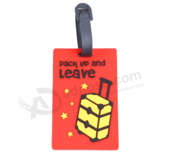 étiquette de sac de promotion de silicone tag aéroport pvc