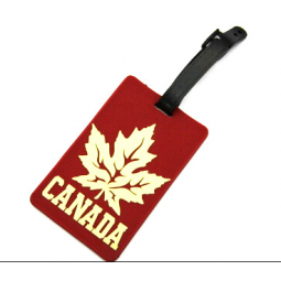 Identification National Flag Rubber Luggage Tag With Name