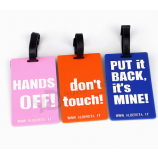 Custom soft pvc handbag tag tag silicon rubber luggage tag