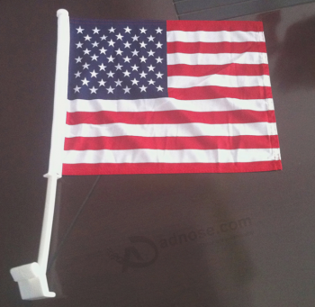 Mejores banderas americanas del coche de los EEUU con el asta de bandera