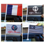 Custom football fans world cup car window flags set with high quality and any size