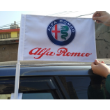 Promotional custom logo plastic pole car window flag with high quality and any size