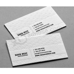 Letterpress printing name cards embossed name card