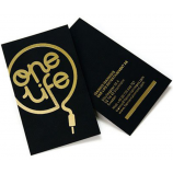 Dikke commerciële visitekaartjes met goudfolie stempelen logo