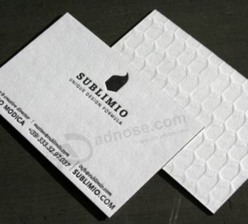 Hot stamping visiting card debossed business card