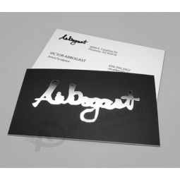 High quality sliver hot stamping business card printing