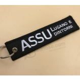 2018 Newest Custom Design Cool Style Fabric Keychain Embroidered Key Tag