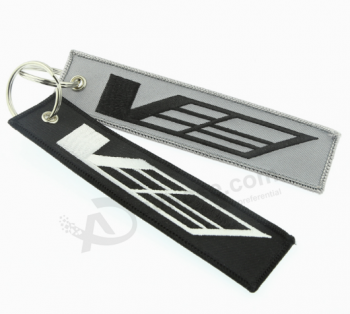 Double Logo Twill Embroidery Key Chain For Air Plane
