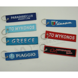 embroidery key tag customized double sided key chains