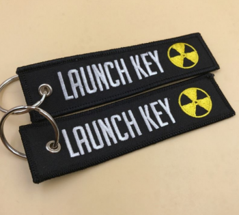 China Supplier Wholesale Promotional Customized Woven Key Tags