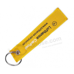 Wholesale Embroidered Double-sided Fabric Key Chain Key Tag