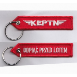 China Manufacturer Embroidery Tag Promotional Key Chains