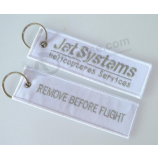 Promote gifts woven key chains personalized design ribbon keychains