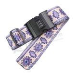 Jacquard Adjustable Bright Colors Travel Luggage Strap with high quality and any size