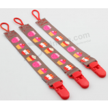 Wholesale polyester material pacifier clips for baby with high quality and any size