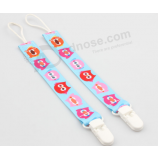 Food grade baby pacifier holder clip custom pacifier chain with high quality and any size