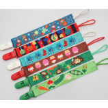 Custom Polyester Pacifier Clips for baby nipple with high quality and any size