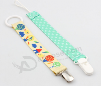 High Quality Lovely Polka Dot Ribbon Chain Baby Pacifier Holder Clip