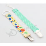 Lovely Polka Dot Ribbon Chain Baby Pacifier Holder Clip with high quality and any size