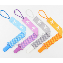 Popular double face baby pacifier chain clip wholesale