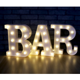 metal light up letter Customized Shape Coffee Bars signs