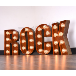 Wood acrylic letters Outdoor Decoration Led Acrylic Letters