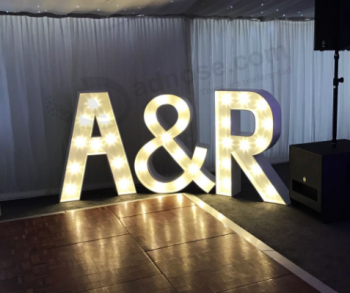 Diy tungsten marquee licht acryl kanaal letters led strip