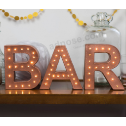 Metal vintage lighting Customized Size Acrylic Led Letters Wholesale