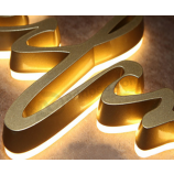 Backlit stainless steel led light words for advertising